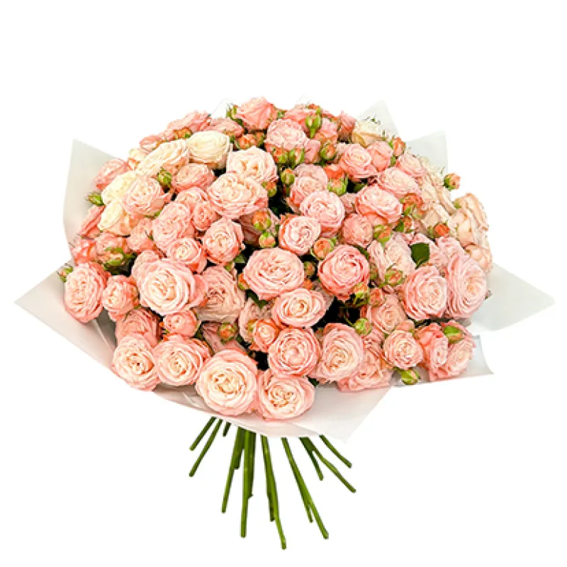 Букет из 29 кустовых роз, доставка Коряки (Камч. Кр.)